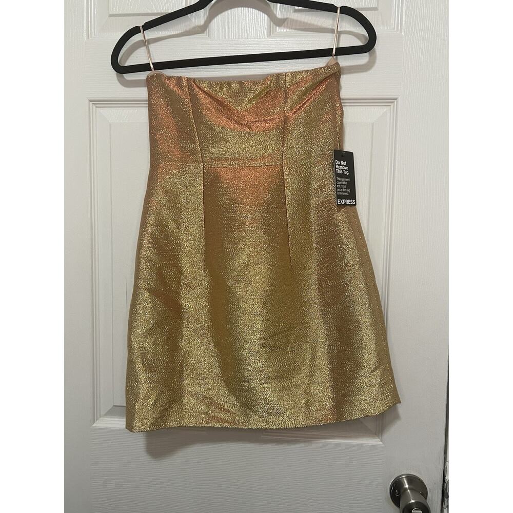 Express Gold Mini Dress - Picture 9 of 15